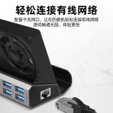 USB-C Triple Display Docking Station, Dual Fan, Gigabit Ethernet, 4K HDMI+DP+VGA