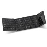 AUSDOM Sofkey Air3 Wireless Foldable Keyboard, Foldable Bluetooth Keyboard with Touchpad and Numeric Keypad, for iPhone Mac Android Windows iOS, Wireless Portable Keyboard for Travel, Work