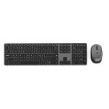 AUSDOM KAM200 Wireless Bluetooth Keyboard Full Size, Silent Ultra-Slim Multi-Device Rechargeable Cordless QWERTY Keyboard with Numeric Keypad, Low-Profile Quiet Flat Universal Keyboard for PC/Mac/Windows