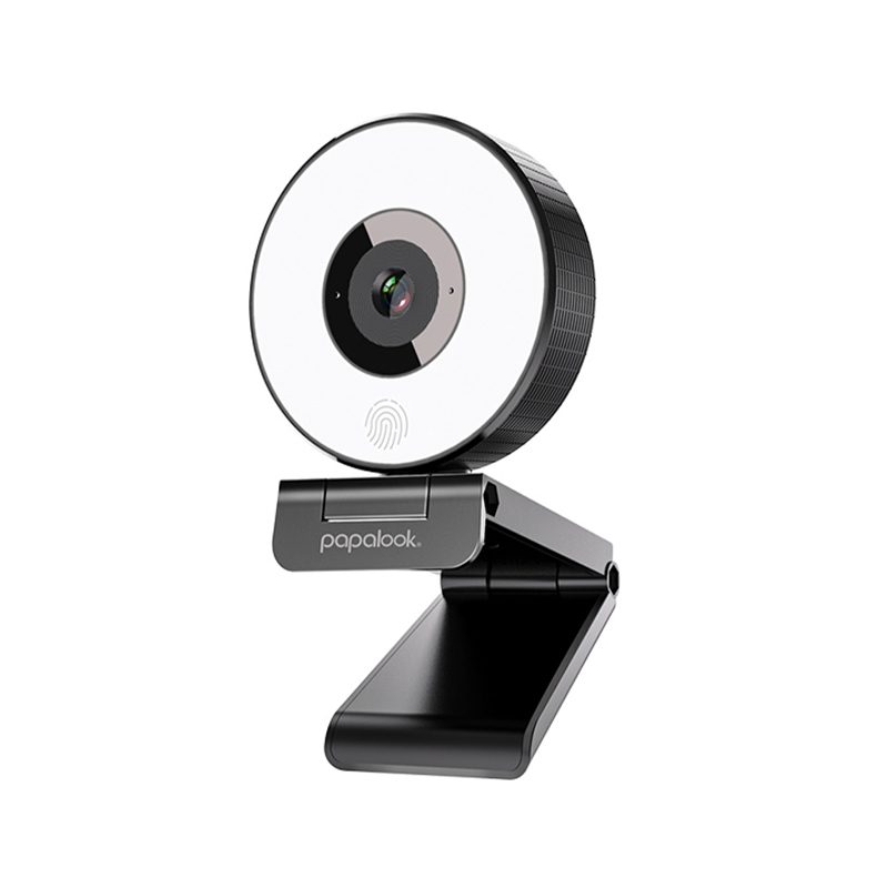 Papalook PA552 2K Webcam with Ring Light and Privacy Cover, PA552 Full HD Streaming Webcam with Dual Microphones, Plug-and-Play USB Webcam for PC Laptop Desktop